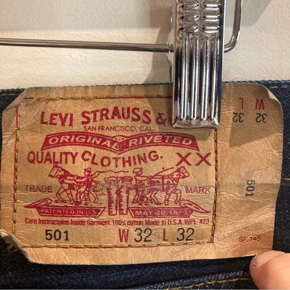 LEVI’S 501 Sz 32 x 32 Selvedge Made in Japan Ripped Knee Button Fly Jeans PCL16B - Picture 6 of 13